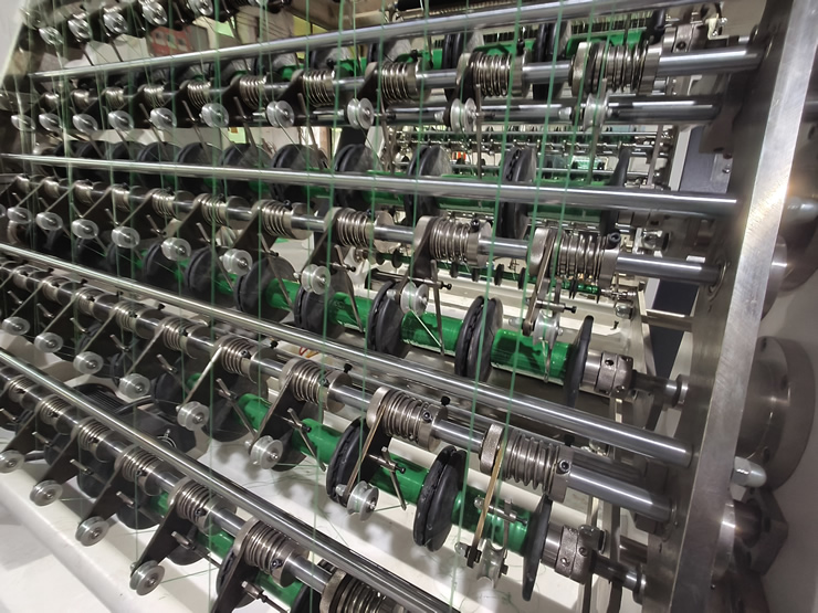 100头电缆色带拉线分条机